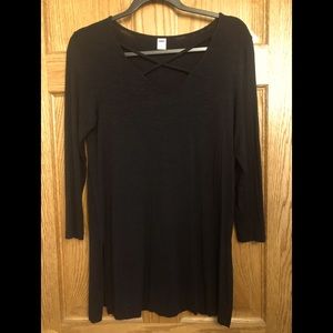 Black tunic top